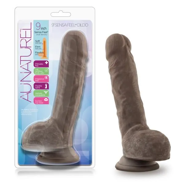 Dildos Blush Au Naturel 9 Inches Sensa Feel Dildo Chocolate Brown Dildos Blush Au Naturel 9 Inches Sensa Feel Dildo Chocolate Brown
