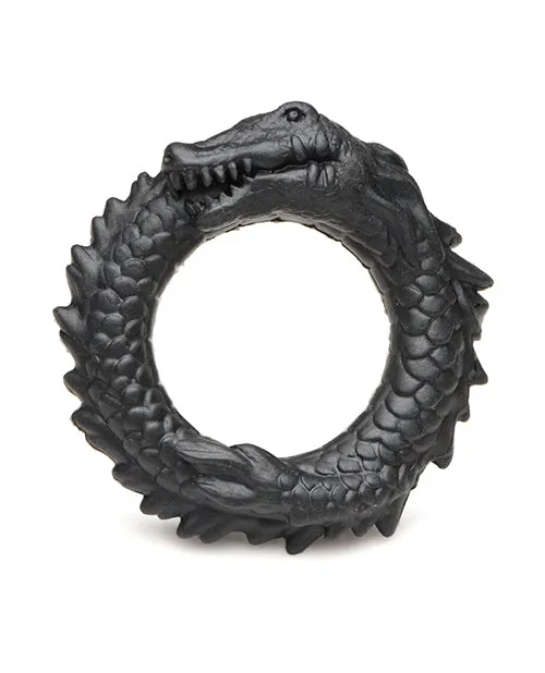 Xr LLC Male Sex Toys Creature Cocks Caiman Silicone Cock Ring Black