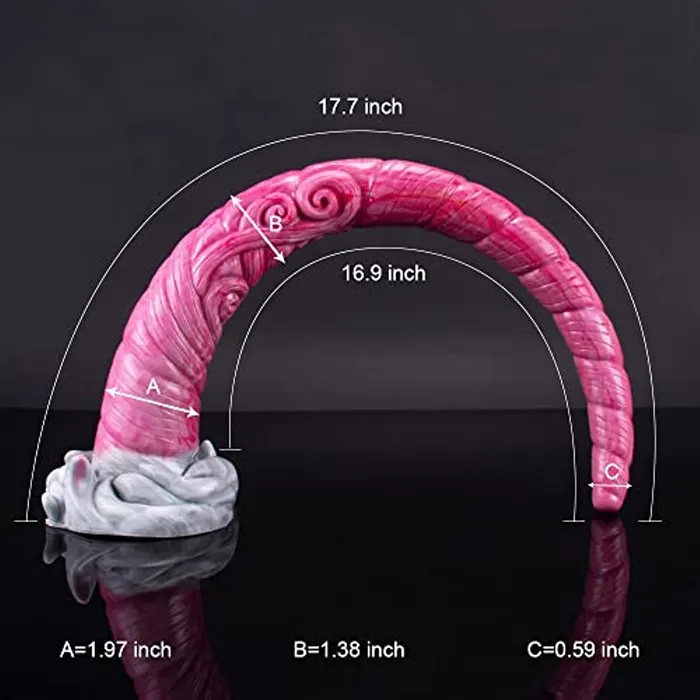 177in Super Long Monster Snake Anal Plug Silicone Dildo Sohimi Anal