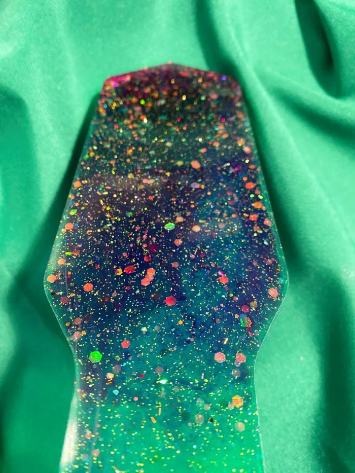 Purple Green 12 Resin Paddle The Kinky Peach Vibrators
