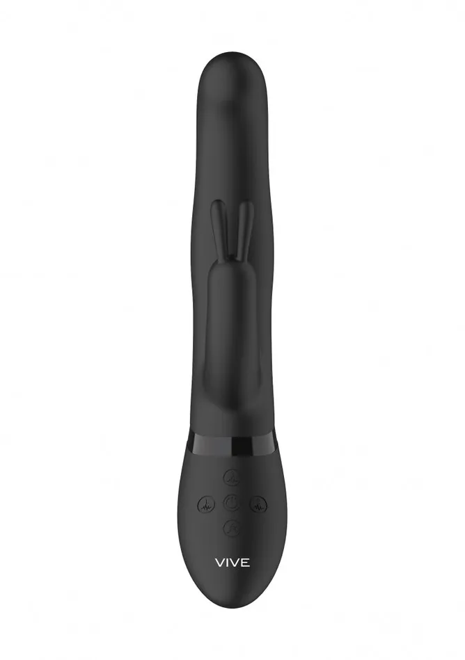 Shots America Vibrators Izara Rotating Beads Rabbit Black