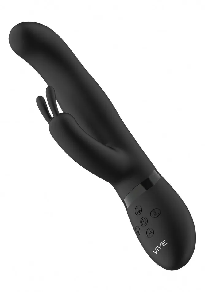 Shots America Vibrators Izara Rotating Beads Rabbit Black