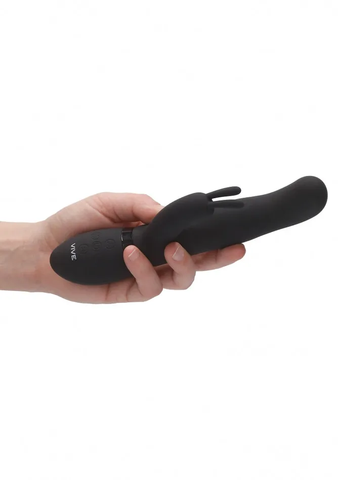 Shots America Vibrators Izara Rotating Beads Rabbit Black