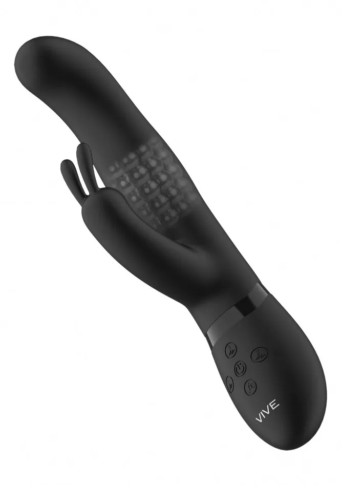 Shots America Vibrators Izara Rotating Beads Rabbit Black
