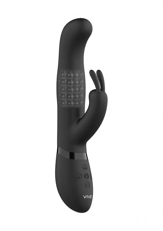Shots America Vibrators Izara Rotating Beads Rabbit Black