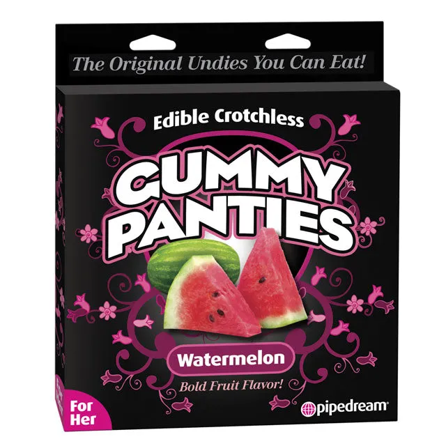 Vibrators Nalpac Pipedream Edible Crotchless Gummy Panties Watermelon Flavor