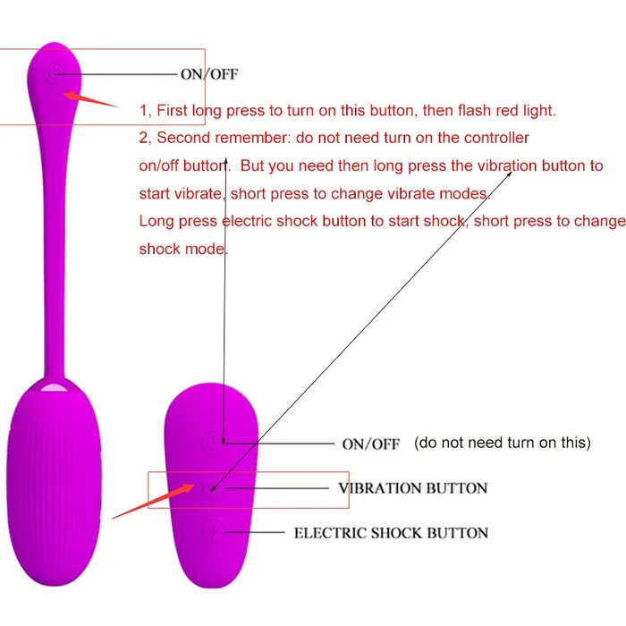 Electric Shock Pulse Vibrating Kegel Ball Own Pleasures Female Sex Toys