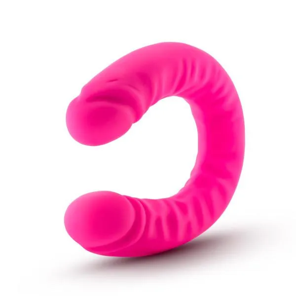 Blush Dildos Ruse 18 inch Silicone Slim Double Dildo Hot Pink