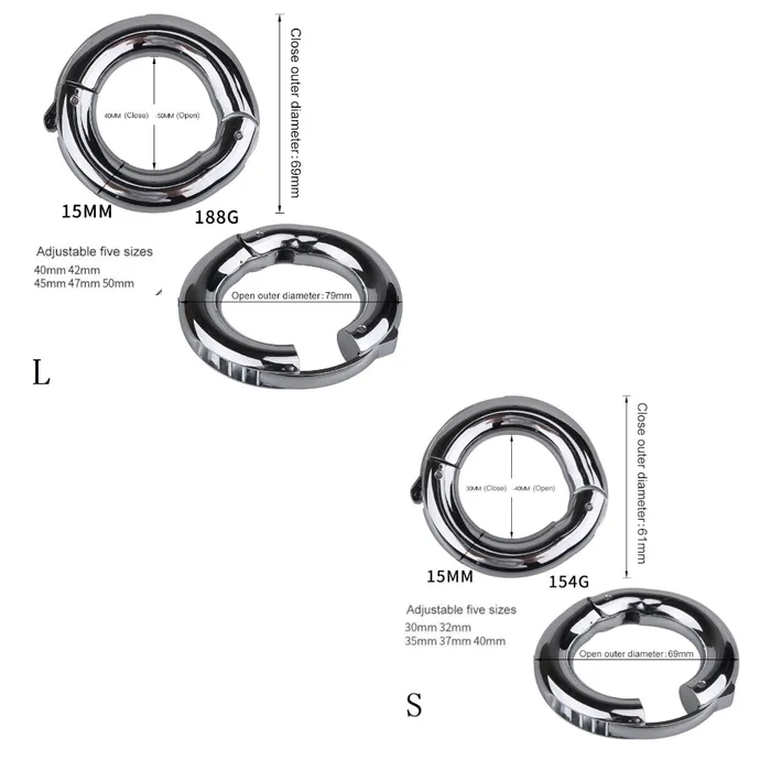 House of Dasein Cock Ball Toys Stainless Steel Ball Stretcher Penis Metal Cock Ring For Men Male Sex Toys