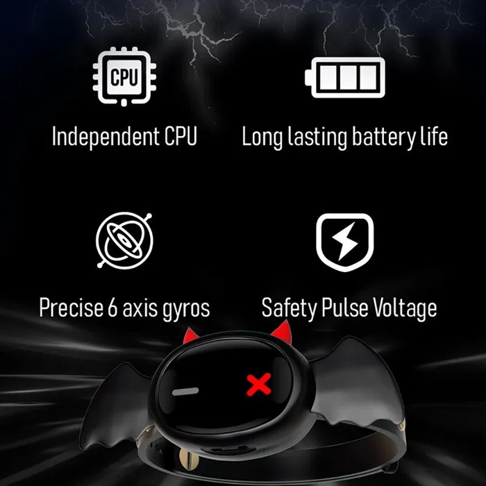 Qiui APP Remote Control Electric Shock Devil Collar Adjustable CHASTITY CAGE CO Female Sex Toys