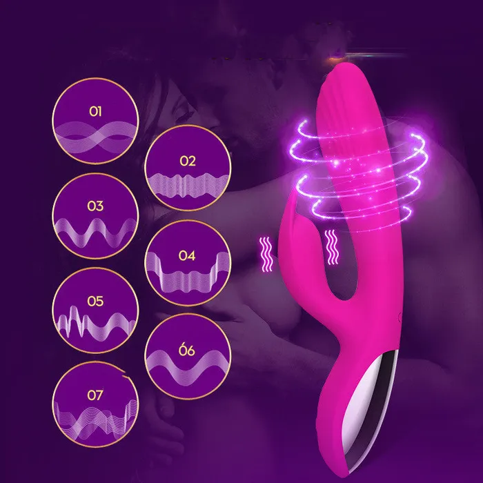Rabbit Vibrators Female Silicone Vibrator Usb Charging Frequency Conversion House of Dasein Female Sex Toys