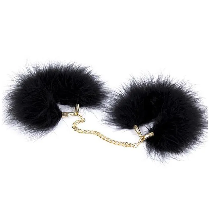 Restraints House of Dasein Cuffs Shackles Fuzzy Black Cuffs Bdsm Restraints