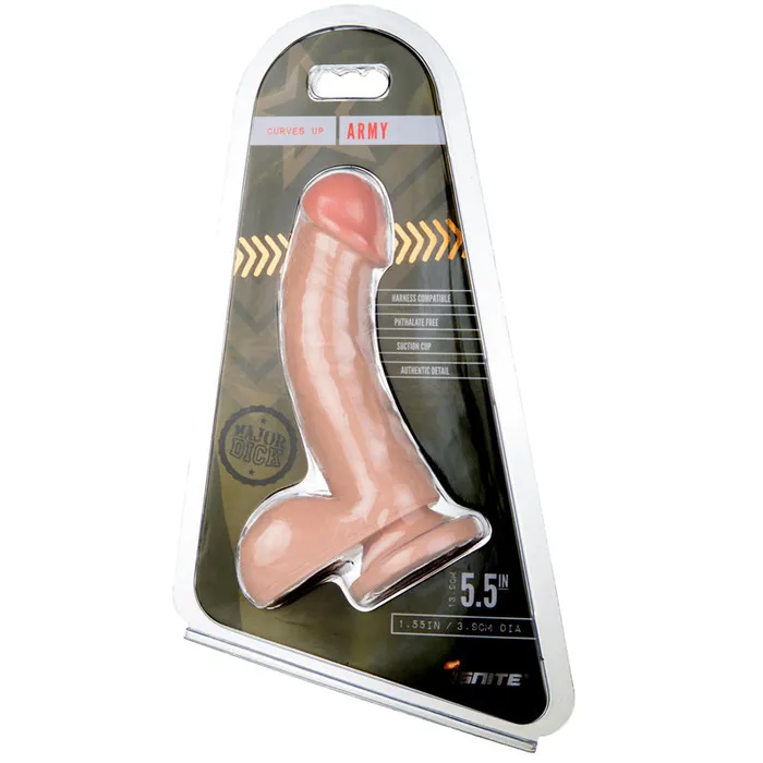 SI Novelties Dildos Si Ignite Major Dick Army Vanilla