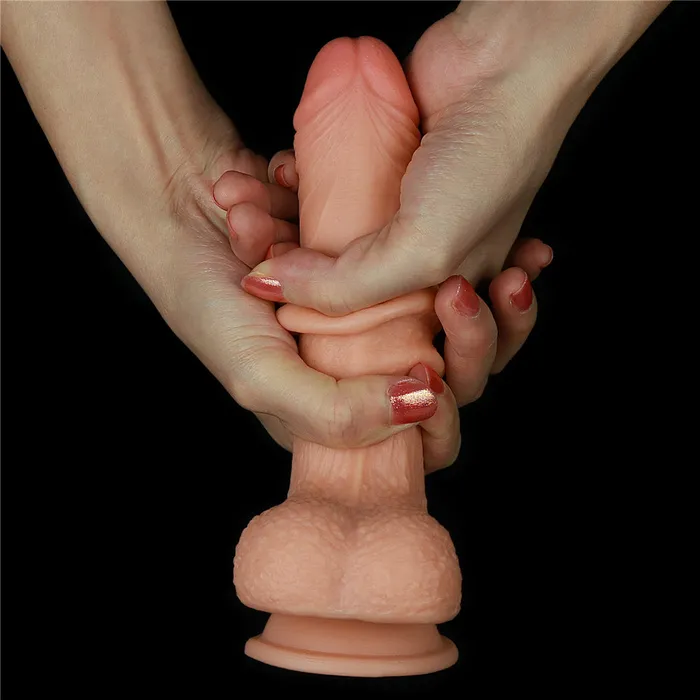 7 Inch Sliding Skin Dual Layer Dong LoveToy Dildos