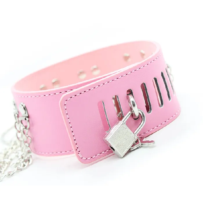 Adjustable Rivet Choker with MultiLayered Chain and ORing BDSM Collars in Different Colors EVEs SECRETS Male Sex Toys