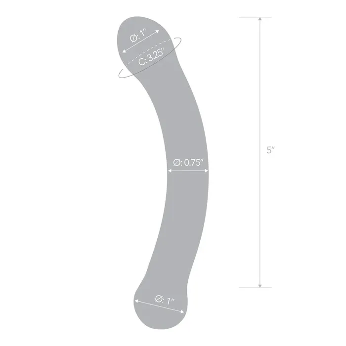 Dildos Glas Curved GSpot 6 Glass Dildo