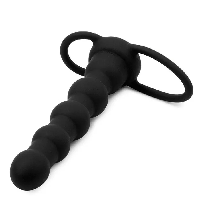 Double Penetration Silicone Anal Beads Adult Vibrator Strapon Dildo EVEs SECRETS Anal