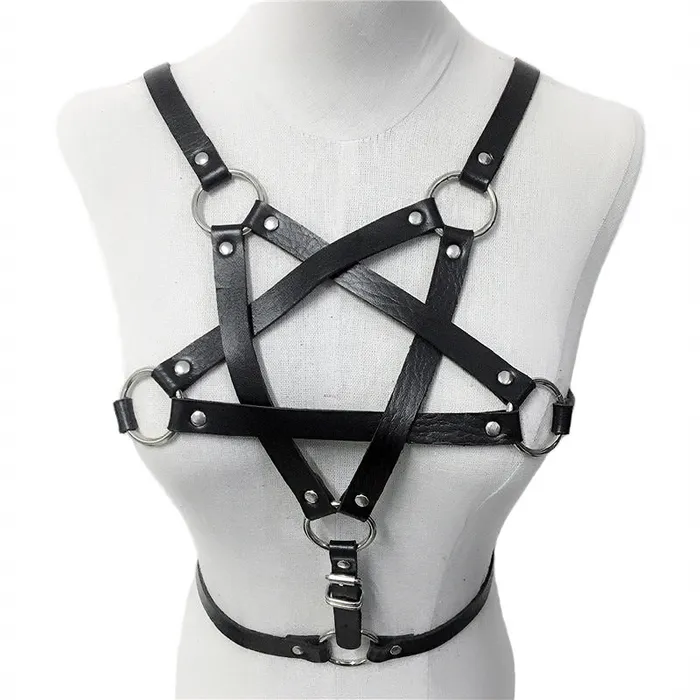 Female Sex Toys EVEs SECRETS Body Harness with Pentagram for Ladies Sexy Bra Belts Body Bondage Fetish Garters