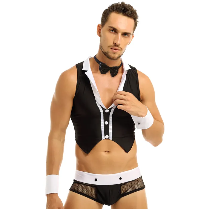 Female Sex Toys EVEs SECRETS Mens Sexy Role Play Costumes Lingerie Hollow Out SeeThrough Party Underwear