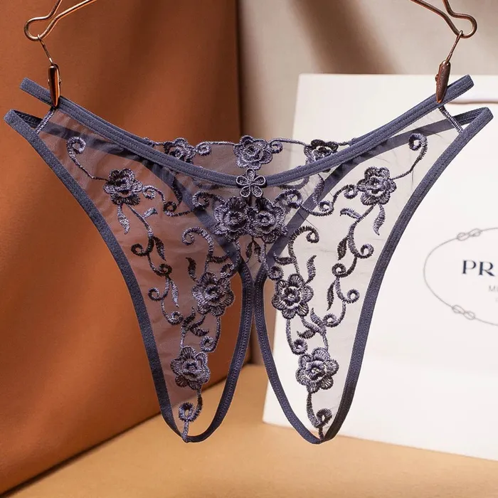 Female Sex Toys Womens Sexy Bikini Panties with Lace Transparent Embroidery Briefs Ladies Mesh Lingerie EVEs SECRETS