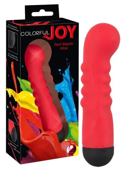 Orion Vibrators Colorful JOY Battery Powered Ripple Vibrator Red