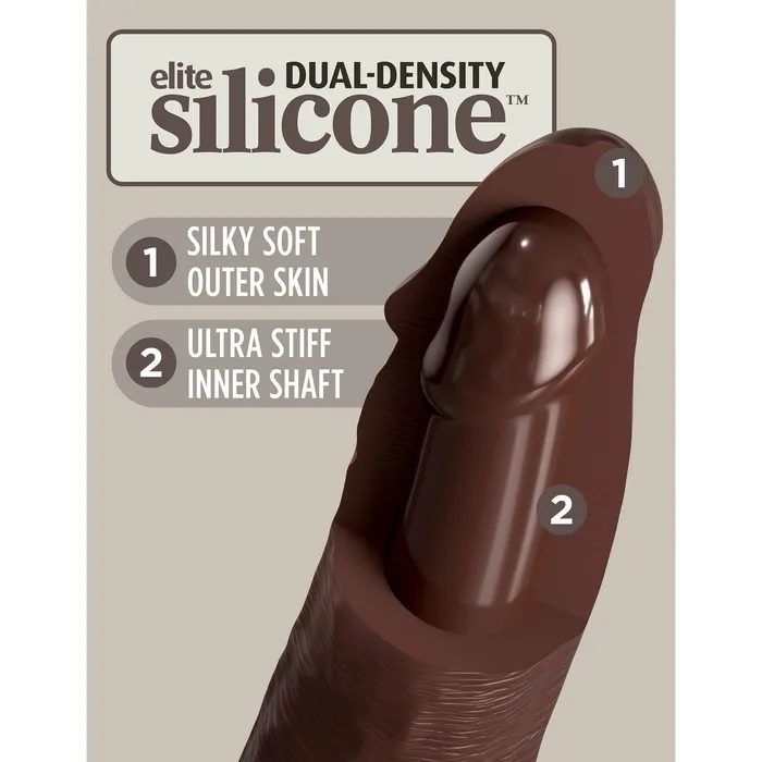 Pipedream Dildos King Cock Elite 8 Inch Dual Density Silicone Cock Brown Pipedream Dildos King Cock Elite 8 Inch Dual Density Silicone Cock Brown