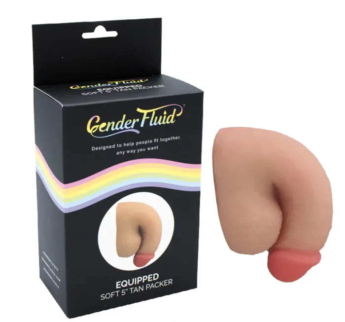 Shibari Anal Gender Fluid EQUIPPED SOFT PACKER Tan 5 inch