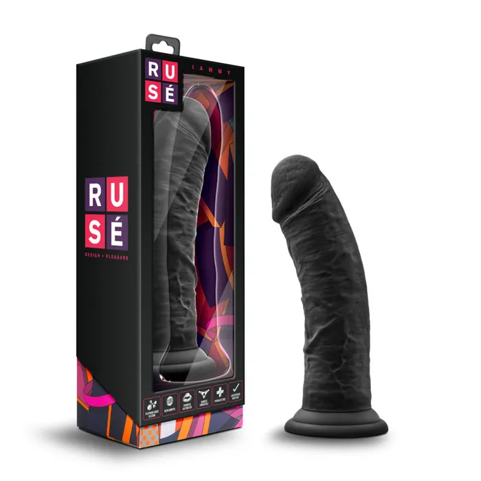 Blush Ruse Jammy Silicone Dildo Black Dildos