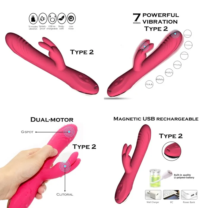 FRISKY BUSINESS SG Female Sex Toys Happy Bunny Realistic Vibrator
