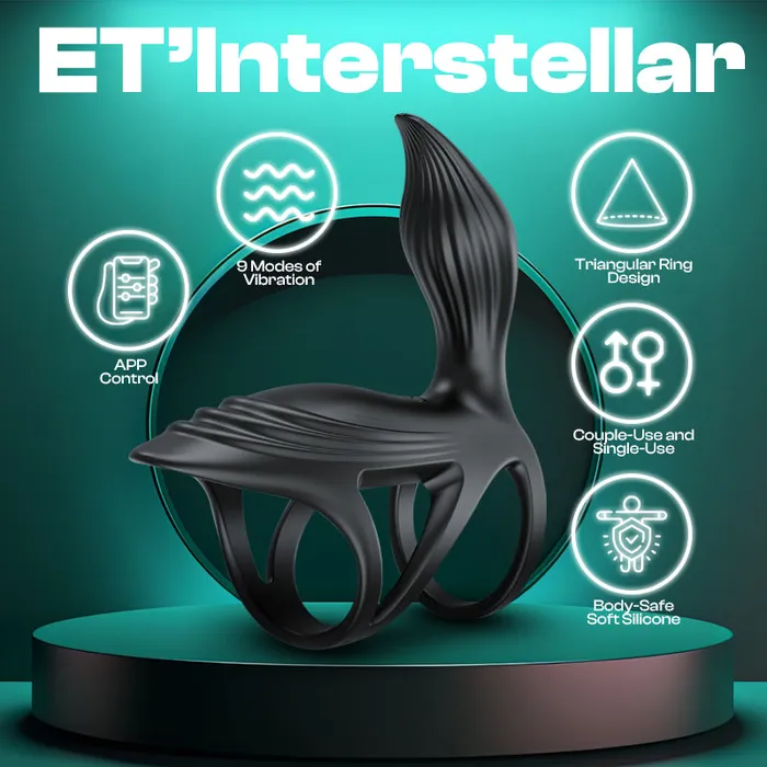 FRISKY BUSINESS SG Male Sex Toys ETInterstellar APP Control Vibrating Cock Ring