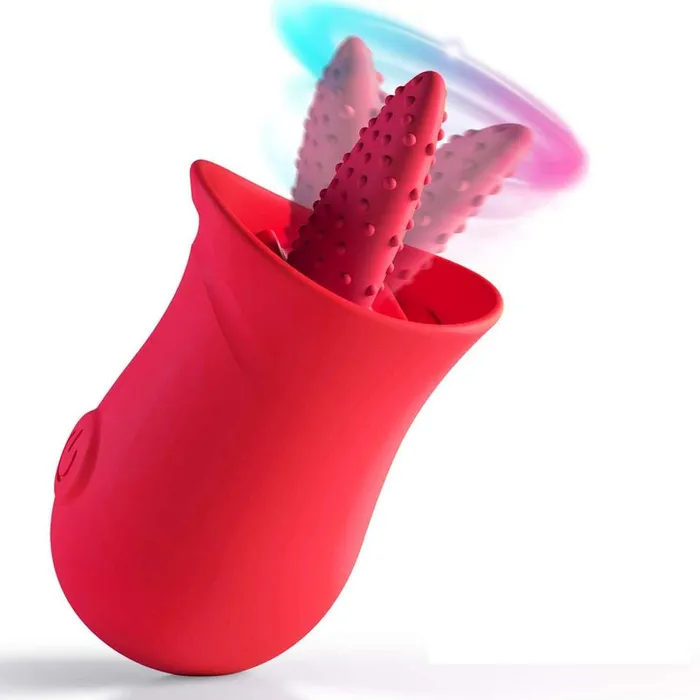HEXHER Vibrators Electric Rose Tongue Licking Vibrator