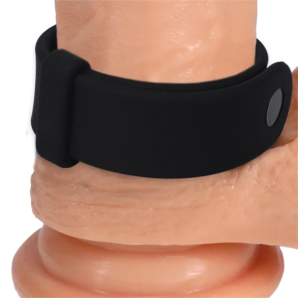 Rock Solid The Belt Adjustable Silicone CRing Black Doc Johnson Anal Rock Solid The Belt Adjustable Silicone CRing Black Doc Johnson Anal