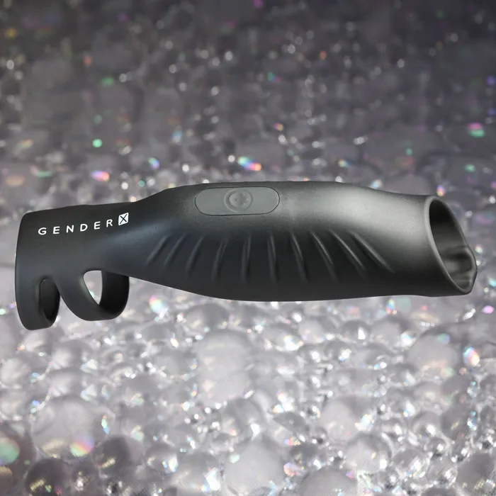 Silicone Rechargeable Rocketeer Cock Sheath Black Evolved Anal