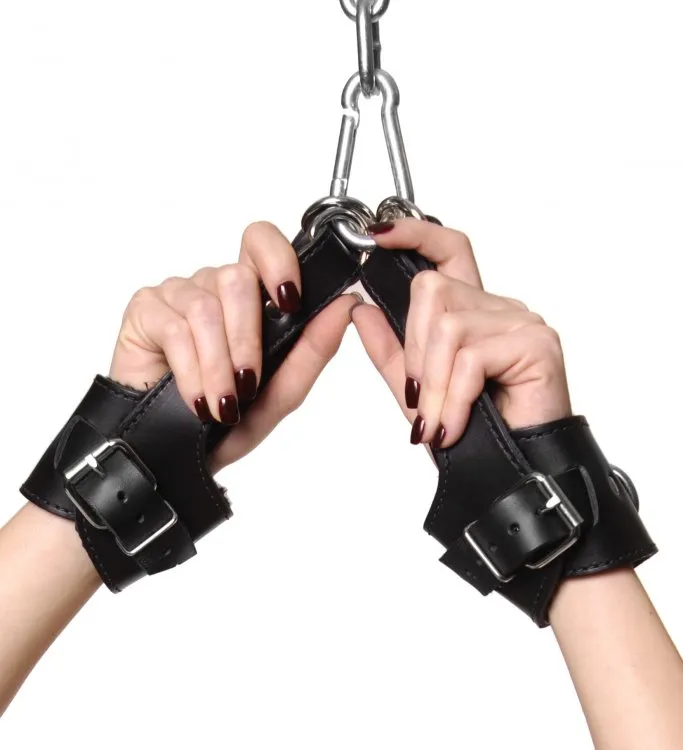 Strict Leather Fleece Lined Leather Suspension Cuffs Strict Leather Restraints